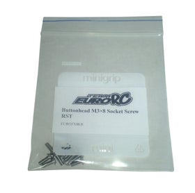 EuroRC Button Head M3x8 RST Socket Screw (10)