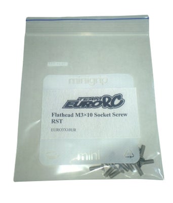EuroRC Flathead M3x10 RST Socket Screw (10)