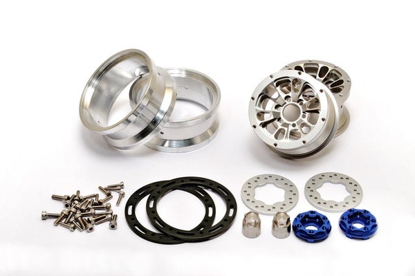 HoBao CNC Aluminium 1,9" Beadlock Ring Wheels Set With Brake Disc (2)